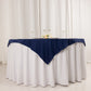 54" Navy Blue  Scuba Wrinkle Free Square Table Overlay, Scuba Polyester Table Topper