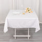 54" White Scuba Wrinkle Free Square Tablecloth, Scuba Polyester Tablecloth