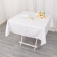 54" White Scuba Wrinkle Free Square Tablecloth, Scuba Polyester Tablecloth