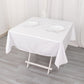 54" White Scuba Wrinkle Free Square Tablecloth, Scuba Polyester Tablecloth