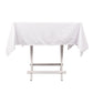 54" White Scuba Wrinkle Free Square Tablecloth, Scuba Polyester Tablecloth