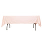 60"x102" Blush Scuba Wrinkle Free Rectangular Tablecloth, Scuba Polyester Tablecloth