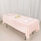60"x102" Blush Scuba Wrinkle Free Rectangular Tablecloth, Scuba Polyester Tablecloth