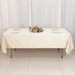 60"x102" Beige Scuba Wrinkle Free Rectangular Tablecloth, Scuba Polyester Tablecloth