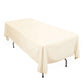 60"x102" Beige Scuba Wrinkle Free Rectangular Tablecloth, Scuba Polyester Tablecloth