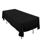 60"x102" Black Scuba Wrinkle Free Rectangular Tablecloth, Scuba Polyester Tablecloth