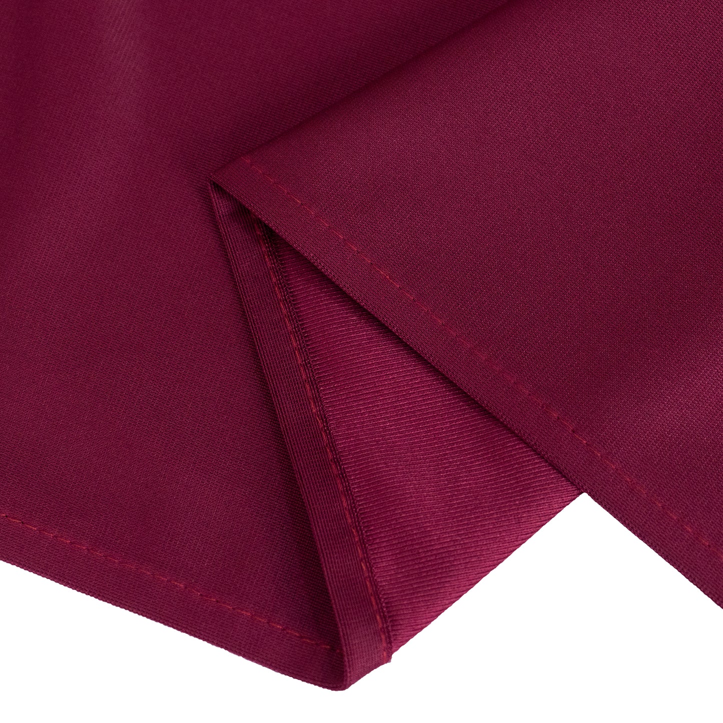 60"x102" Burgundy Premium Scuba Wrinkle Free Rectangular Tablecloth, Scuba Polyester Tablecloth