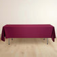 60"x102" Burgundy Scuba Wrinkle Free Rectangular Tablecloth, Scuba Polyester Tablecloth