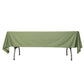 60"x102" Dusty Sage Green Scuba Wrinkle Free Rectangular Tablecloth, Scuba Polyester Tablecloth