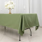 60"x102" Dusty Sage Green Scuba Wrinkle Free Rectangular Tablecloth, Scuba Polyester Tablecloth