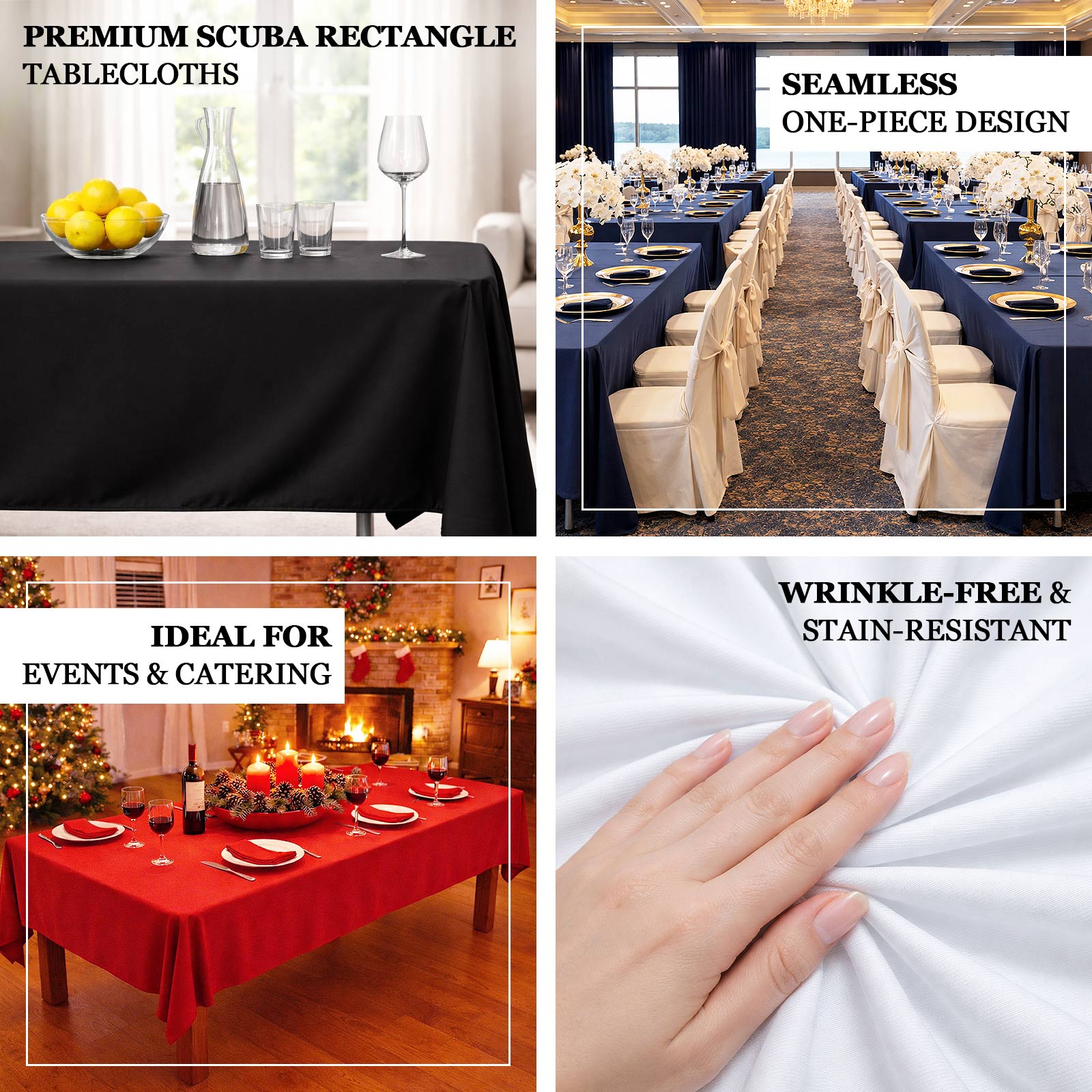 Lavender lilac rectangular tablecloth for events and catering.