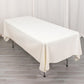 60"x102" Ivory Scuba Wrinkle Free Rectangular Tablecloth, Scuba Polyester Tablecloth