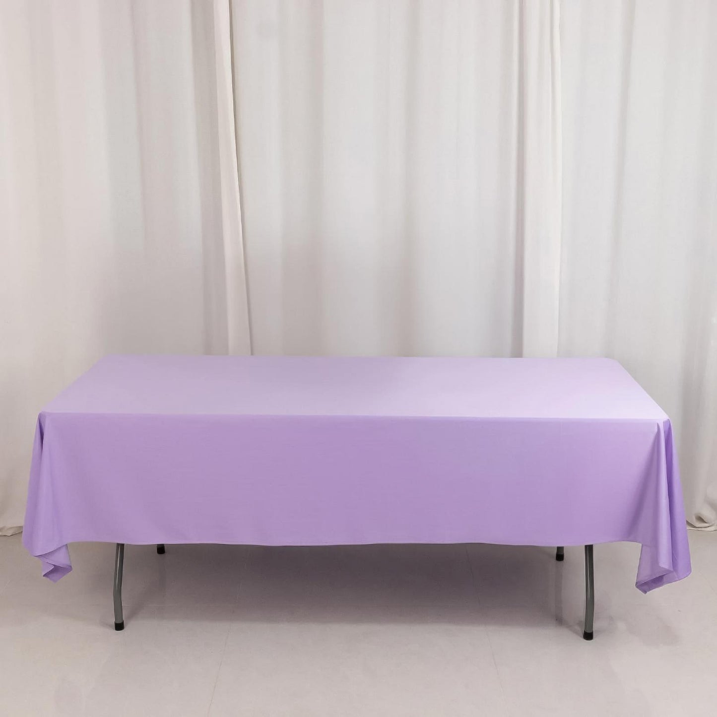 60"x102" Lavender Lilac Scuba Wrinkle Free Rectangular Tablecloth, Scuba Polyester Tablecloth