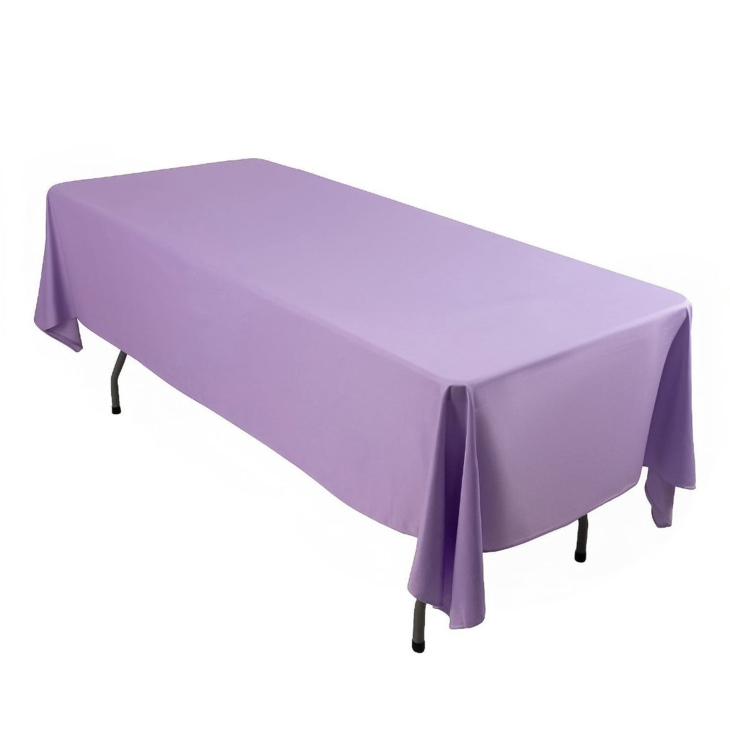60"x102" Lavender Lilac Scuba Wrinkle Free Rectangular Tablecloth, Scuba Polyester Tablecloth
