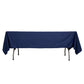 60"x102" Navy Blue Scuba Wrinkle Free Rectangular Tablecloth, Scuba Polyester Tablecloth