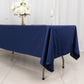 60"x102" Navy Blue Scuba Wrinkle Free Rectangular Tablecloth, Scuba Polyester Tablecloth