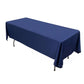 60"x102" Navy Blue Scuba Wrinkle Free Rectangular Tablecloth, Scuba Polyester Tablecloth