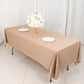 60"x102" Nude Scuba Wrinkle Free Rectangular Tablecloth, Scuba Polyester Tablecloth