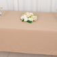 60"x102" Nude Scuba Wrinkle Free Rectangular Tablecloth, Scuba Polyester Tablecloth