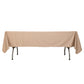 60"x102" Nude Scuba Wrinkle Free Rectangular Tablecloth, Scuba Polyester Tablecloth
