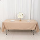 60"x102" Nude Scuba Wrinkle Free Rectangular Tablecloth, Scuba Polyester Tablecloth
