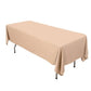 60"x102" Nude Scuba Wrinkle Free Rectangular Tablecloth, Scuba Polyester Tablecloth
