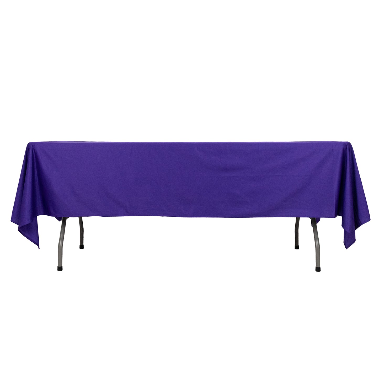 60"x102" Purple Premium Scuba Wrinkle Free Rectangular Tablecloth, Scuba Polyester Tablecloth