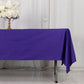 60"x102" Purple Scuba Wrinkle Free Rectangular Tablecloth, Scuba Polyester Tablecloth
