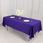 60"x102" Purple Scuba Wrinkle Free Rectangular Tablecloth, Scuba Polyester Tablecloth