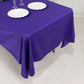 60"x102" Purple Scuba Wrinkle Free Rectangular Tablecloth, Scuba Polyester Tablecloth