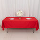 60"x102" Red Scuba Wrinkle Free Rectangular Tablecloth, Scuba Polyester Tablecloth