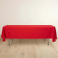 60"x102" Red Scuba Wrinkle Free Rectangular Tablecloth, Scuba Polyester Tablecloth