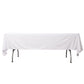 60"x102" White Scuba Wrinkle Free Rectangular Tablecloth, Scuba Polyester Tablecloth