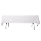 60"x102" White Scuba Wrinkle Free Rectangular Tablecloth, Scuba Polyester Tablecloth