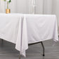 60"x102" White Scuba Wrinkle Free Rectangular Tablecloth, Scuba Polyester Tablecloth