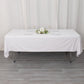 60"x102" White Scuba Wrinkle Free Rectangular Tablecloth, Scuba Polyester Tablecloth
