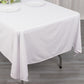 60"x102" White Scuba Wrinkle Free Rectangular Tablecloth, Scuba Polyester Tablecloth