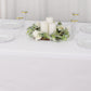 60"x102" White Scuba Wrinkle Free Rectangular Tablecloth, Scuba Polyester Tablecloth