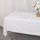 60"x102" White Scuba Wrinkle Free Rectangular Tablecloth, Scuba Polyester Tablecloth