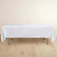 60"x102" White Scuba Wrinkle Free Rectangular Tablecloth, Scuba Polyester Tablecloth