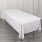 60"x102" White Scuba Wrinkle Free Rectangular Tablecloth, Scuba Polyester Tablecloth