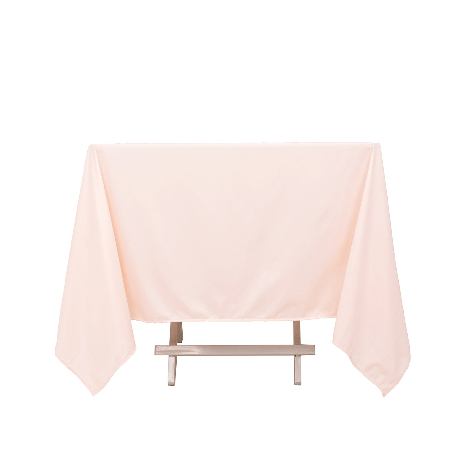 70" Blush Scuba Wrinkle Free Square Tablecloth, Scuba Polyester Tablecloth