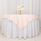 70" Blush Scuba Wrinkle Free Square Table Overlay, Scuba Polyester Table Topper