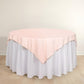 70" Blush Scuba Wrinkle Free Square Table Overlay, Scuba Polyester Table Topper