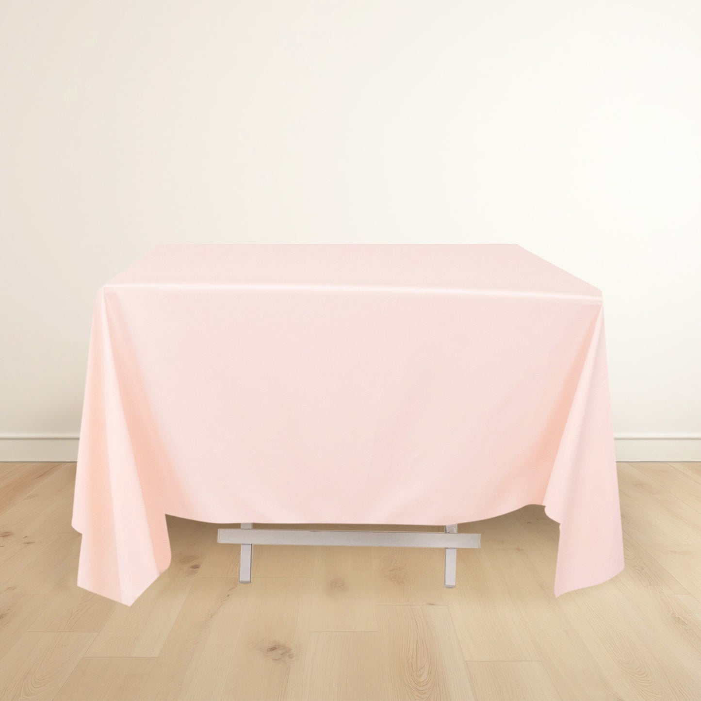 70" Blush Scuba Wrinkle Free Square Tablecloth, Scuba Polyester Tablecloth