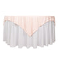 70" Blush Scuba Wrinkle Free Square Table Overlay, Scuba Polyester Table Topper