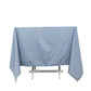 70" Dusty Blue Scuba Wrinkle Free Square Tablecloth, Scuba Polyester Tablecloth