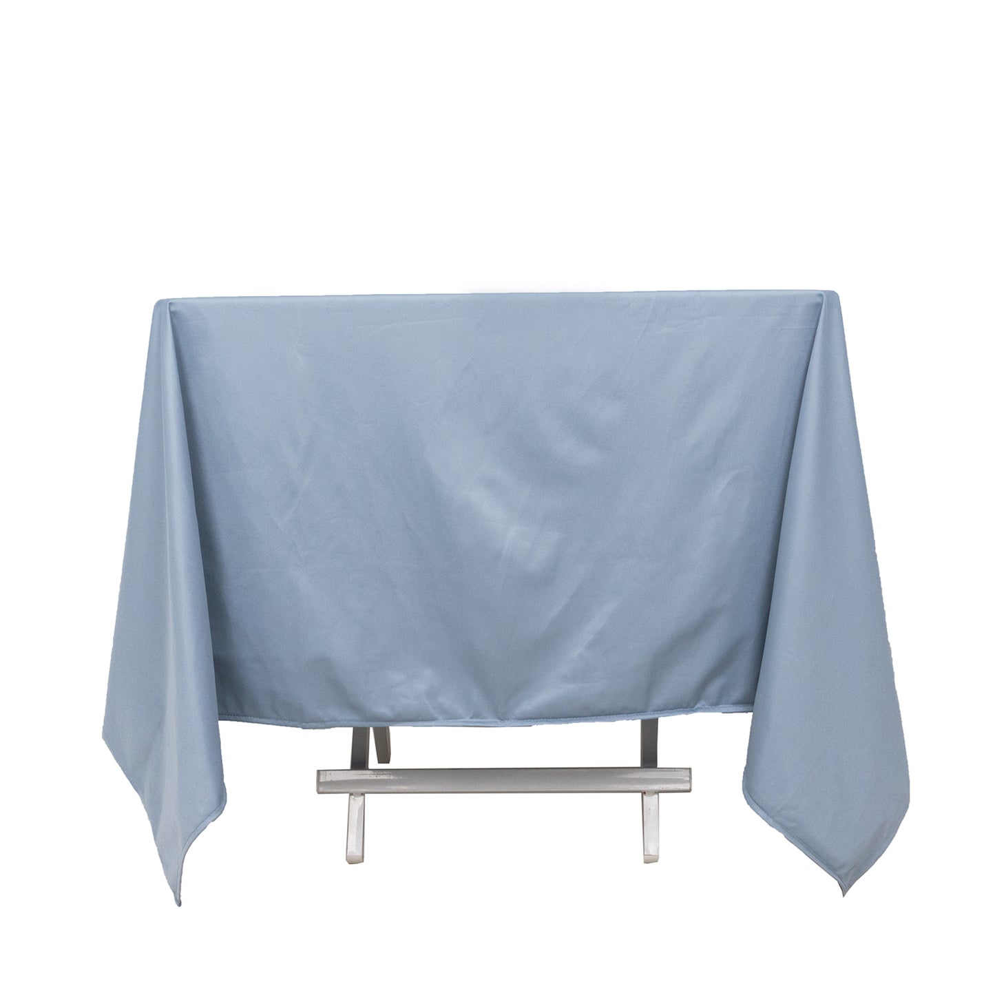 70" Dusty Blue Premium Scuba Wrinkle Free Square Tablecloth, Scuba Polyester Tablecloth