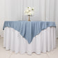 70" Dusty Blue Scuba Wrinkle Free Square Table Overlay, Scuba Polyester Table Topper