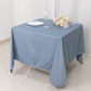 70" Dusty Blue Scuba Wrinkle Free Square Tablecloth, Scuba Polyester Tablecloth